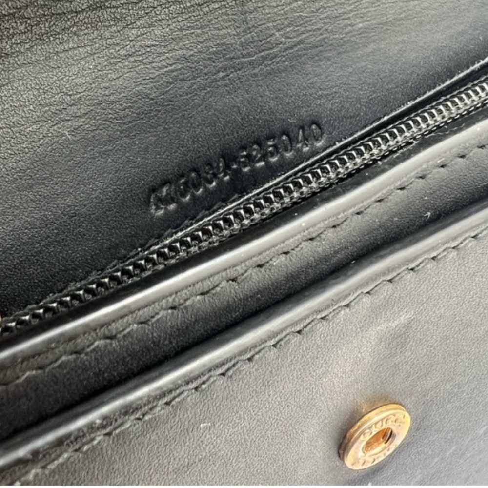Authentic GUCCI Black Leather Signature Web Sylvie Red & Green Long Wallet - Picture 9 of 9